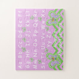 Quebra-cabeça Branca de Borboleta Jardim Crianças de Alfabetizaç