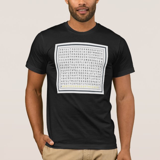 Quebra-cabeça branco, camisa escura (Frente)