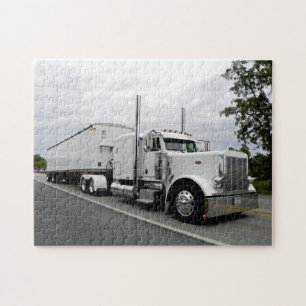 Quebra-cabeça branco de Peterbilt 379