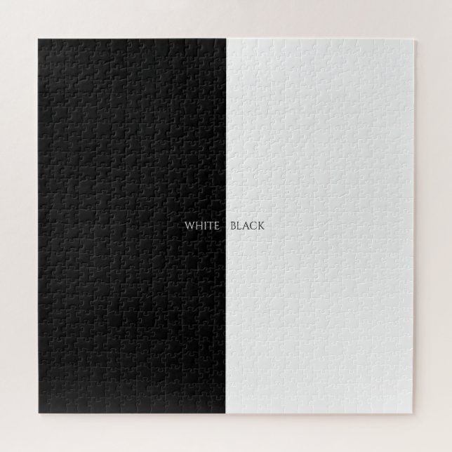 Quebra-cabeça branco ou preto (Horizontal)