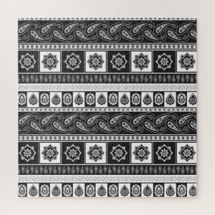 Quebra-cabeça Branco preto étnico: Padrão de Eterno