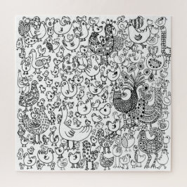 Quebra-cabeça Brancos brancos e negros divertidos, com padrão