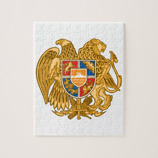 Quebra-cabeça Brasão de armas da Armênia - Emblema armênio (Vertical)