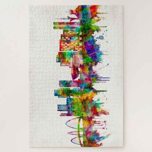 Quebra-cabeça Brasília Brasil Skyline (Vertical)