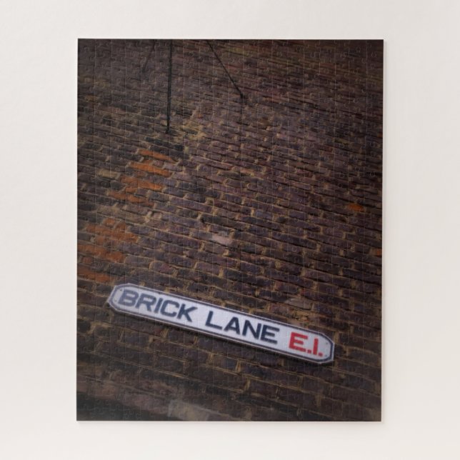 Quebra-cabeça Brick Lane - London Street Sign - 16x20 - 520 pc (Vertical)