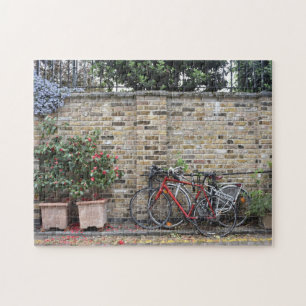 Quebra-cabeça Brick Wall and Bicicletas London Reino Unido