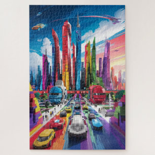 Quebra-cabeça Bricktopia: Futurística paisagem urbana5