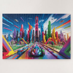 Quebra-cabeça Bricktopia: Paisagem Urbana Futurista3