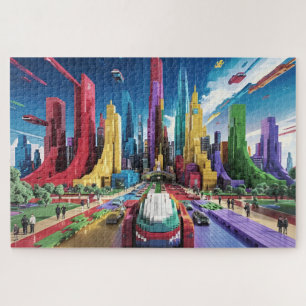 Quebra-cabeça Bricktopia: Paisagem Urbana Futurista4