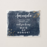 Bridesmai ou de marinho e de ouro da madrinha de