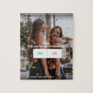 Quebra-cabeça Bridesmaid Proposta de Mídia Social Sim/Não Divert