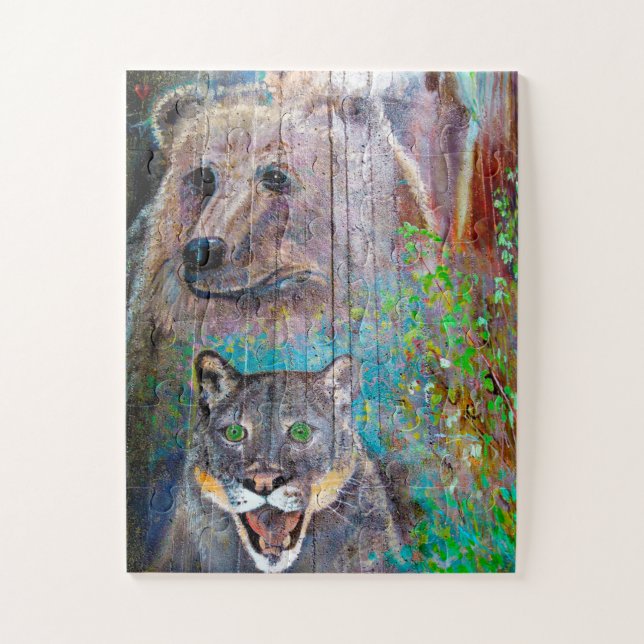 Quebra-cabeça Bridge Pier Art Oregon. (Vertical)