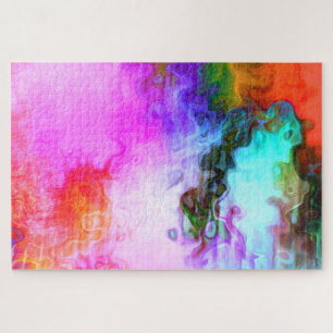 Quebra-cabeça Bright Colorir Abstrato Art Rosa