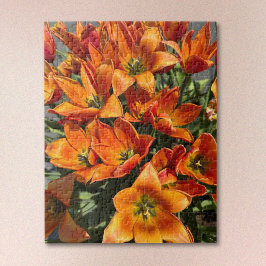 Quebra-cabeça Bright Orange Calypso Tulip Jigsaw Puzzle