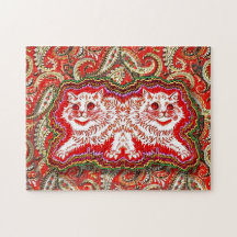 Bright Psychedelic Red Cats (por Louis Wain)