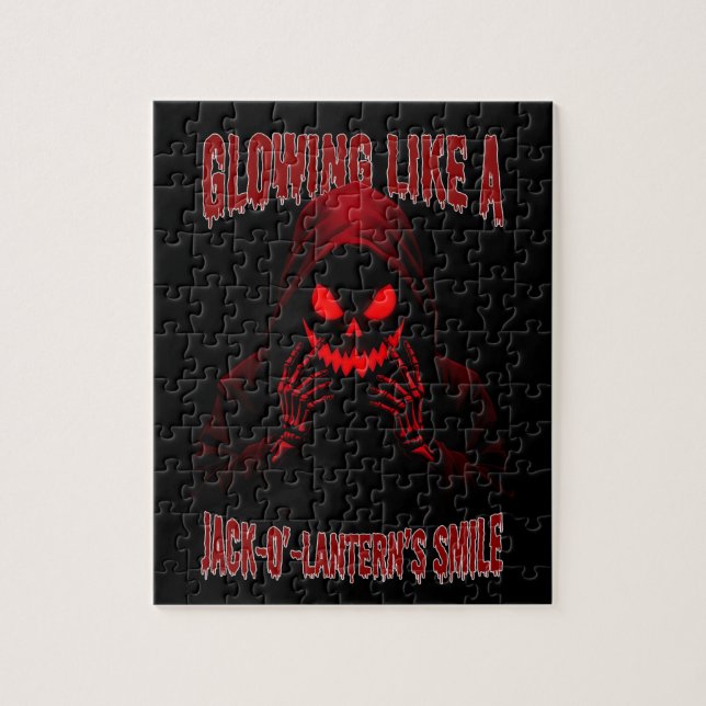 Quebra-cabeça Brilhando como um sorriso de Jack-o-Lanterna (Vertical)