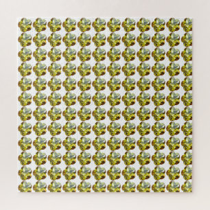 Quebra-cabeça Brilho do ouro - Design amarelo da ventoinha do ge