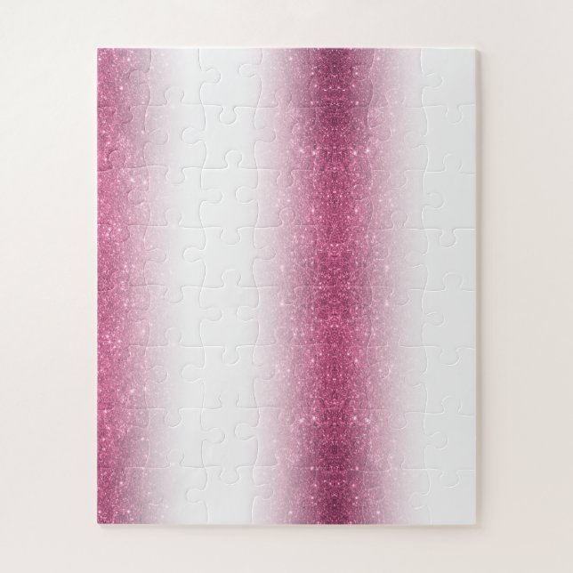 Quebra-cabeça Brilho Glitter Rosa Chique Glamour – Linha de Enve (Vertical)