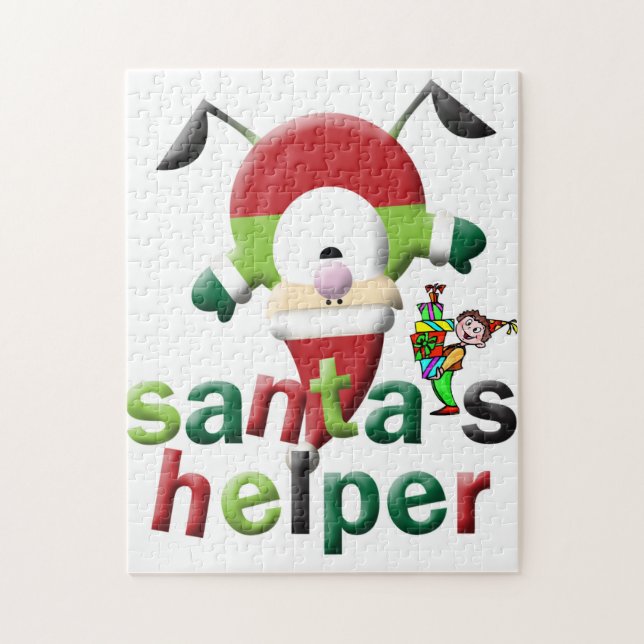 Quebra-cabeça Brinquedos de Papai noel de Natal Feliz (Vertical)