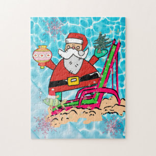 Quebra-cabeça Brinquedos de Papai noel de Natal Feliz