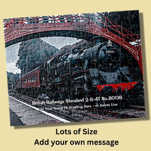 Quebra-cabeça British Railways 2-6-4T n.o 80136 - Add Name