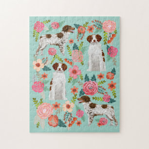 Quebra-cabeça Brittany Spaniel Floral
