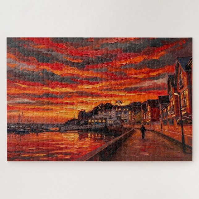 Quebra-cabeça Brixham Sunrise: Edição Galeria (Horizontal)