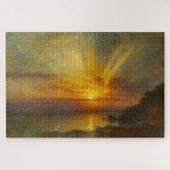 Quebra-cabeça Brixham Sunrise Turner Style Coastal Jigsaw Puzzle (Horizontal)