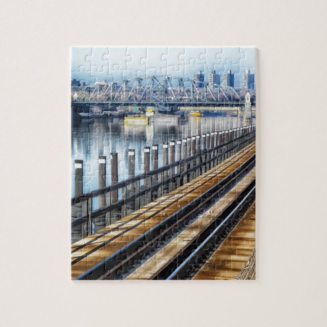 Quebra-cabeça bronx cidade de nova york edifícios rio (Vertical)