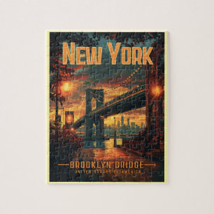 Quebra-cabeça Brooklyn Bridge Sunrise - Um Viagem surpreendente