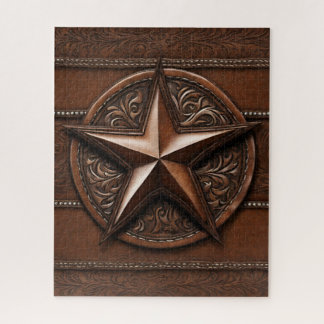 Quebra-cabeça Brown Cowboy Russo Western Country Texas Star
