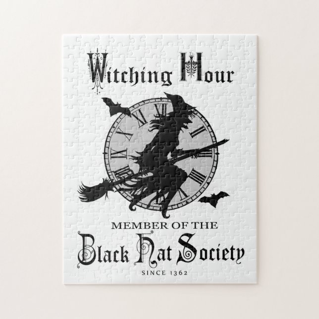 Quebra-cabeça bruxa do Dia das Bruxas Moderna (Vertical)