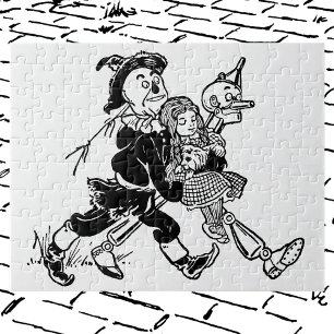 Quebra-cabeça Bruxa Vintage de Oz Dorothy Dormindo com Papoulas