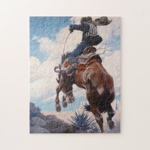 Quebra-cabeça Bucking por Newell Convers Wyeth