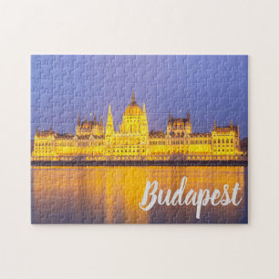Quebra-cabeça Budapeste Parlamento Hungria por presente noturno