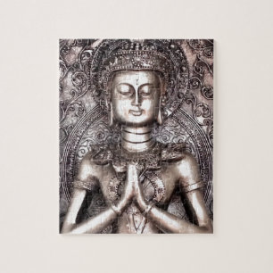 Quebra-cabeça Buddha de prata