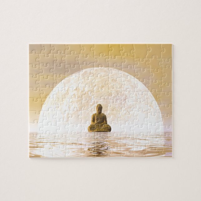 Quebra-cabeça Buddha e lua (Horizontal)