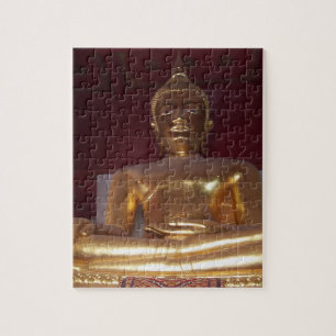 Quebra-cabeça buddhism, buddha, statue, religion, golden, asia,