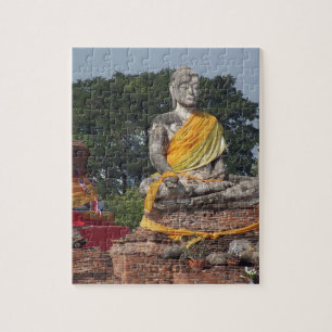 Quebra-cabeça budismo, buda, estátua, religião, ouro, ásia,