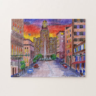 Quebra-cabeça Buffalo NY Prefeitura Mary Kunz Goldman Art