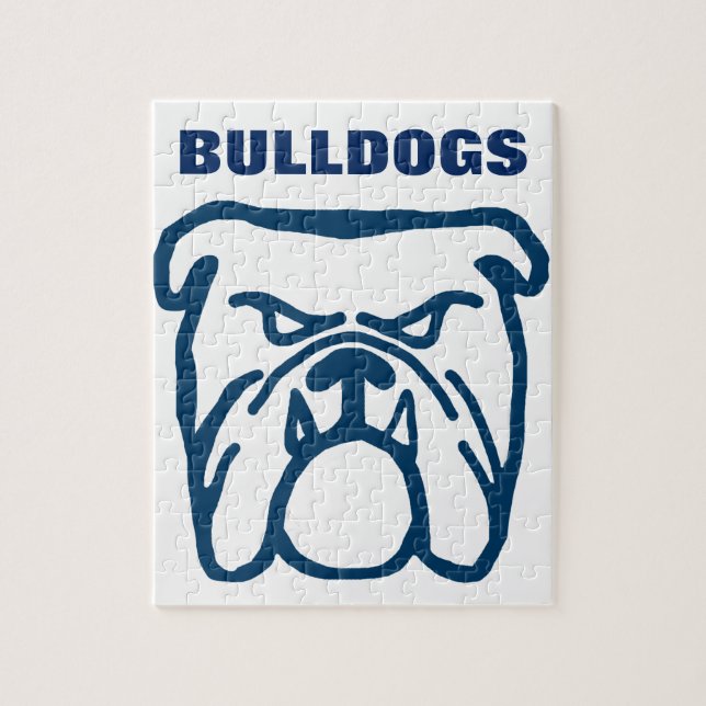 Quebra-cabeça Buldogue azul (Vertical)