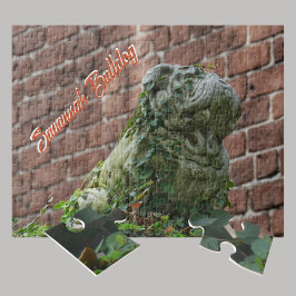 Quebra-cabeça Bulldog Estátua Savannah GA Fotográfica