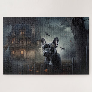 Quebra-cabeça Bulldog Francês Halloween Assustador