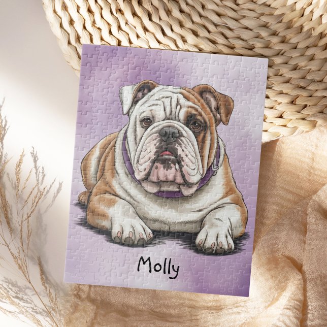 Quebra-cabeça Bulldog Inglês Personalizado Fofo (Criador carregado)