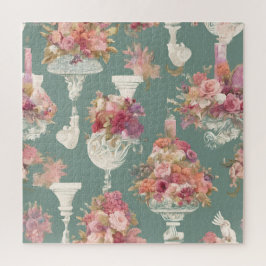 Quebra-cabeça Buquê Azul Vintage