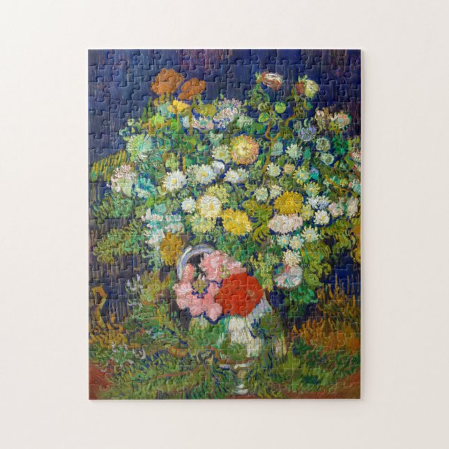 Quebra-cabeça Buquê das Flores em um Vaso, Van Gogh (Vertical)