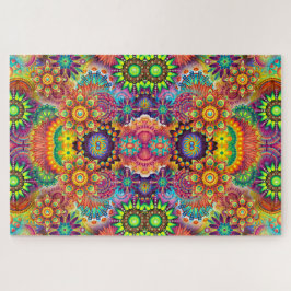 Quebra-cabeça Buquê Floral Colorida Mandala