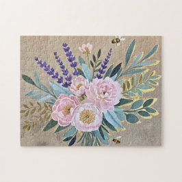 Quebra-cabeça Buquês flores lavandas Flores russas