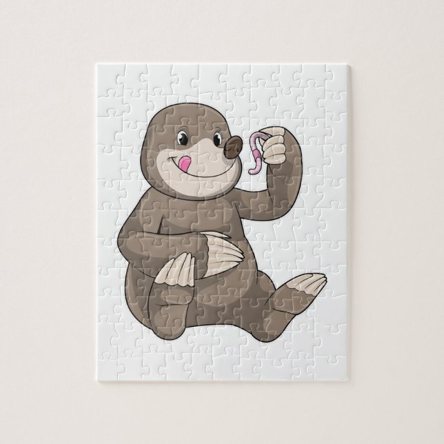 Quebra-cabeça Buraco com verme (Vertical)