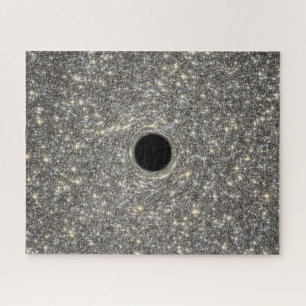 Quebra-cabeça Buraco Negro Supermassivo No Meio De Uma Galáxia.